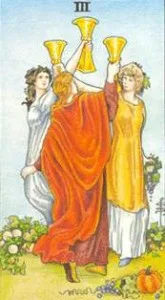 3 of Cups - Universal Waite Tarot Card Deck