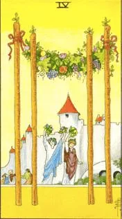 4 of Wands - Rider-Waite-Smith Tarot
