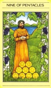 9 of Pentacles (Mythic Tarot) 9 of Pentacles (Mythic Tarot)