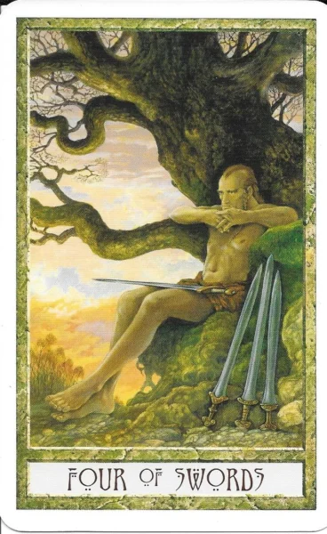 Charging Your Tarot Card Deck - 3 4 of swords - druidcraft Tarot