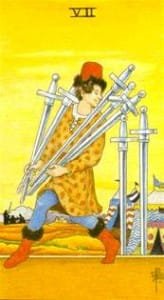 7 of Swords - Universal Waite Tarot Card Deck