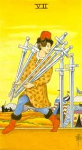 7 of Swords - Universal Waite Tarot Card Deck