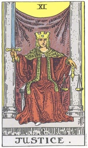 Strength vs Justice: Why Tarot Decks Number Them Differently - 6 Justice - Rider-Waite-Smith Tarot Card Deck