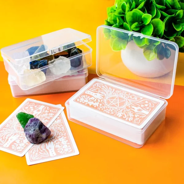 Storing And Caring For Your Tarot Card Deck - 8 plastic card box - plastic card box