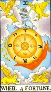 One in the Tarot Cards - Singular Manifest Creative Energy - 3 Wheel of Fortune - Rider-Waite-Smith Tarot