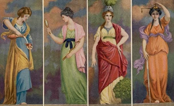 The Four Cardinal Virtues in Tarot