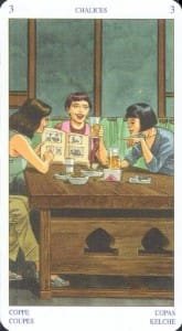 Pagan Tarot - 3 of Chalices Pagan Tarot - 3 of Chalices