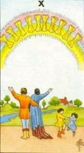 10 of Cups - Rider-Waite-Smith Tarot 