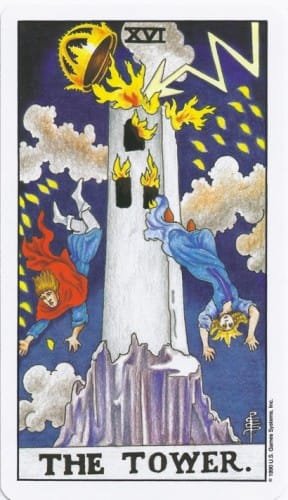 Tarot and AI: My Case For and Against AI - 18 The Tower - Rider-Waite-Smith