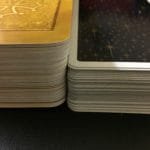 The Cathar Tarot Deck thickness vs The Universal Waite thickness