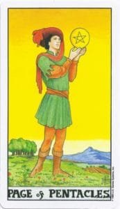 2 of Wands: Mars in Aries: The Adventure Begins - 22 Page of Pentacles - Rider-Waite-Smith