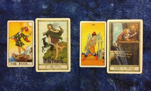The Druidcraft Tarot Deck - 7 Size Comparison - Druidcraft Tarot Deck Cards vs Rider-Waite-Smith deck cards