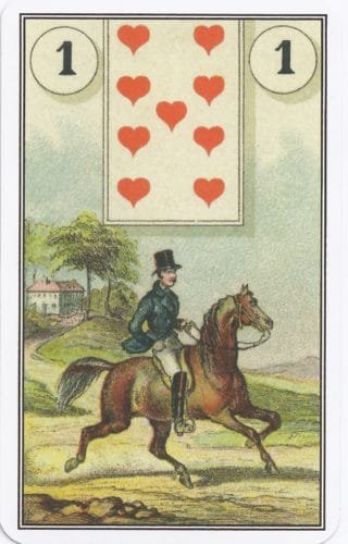 Lenormand Card Meanings: Keywords for All 36 Cards - 2 French Cartomancy Lenormand - 1 - Rider