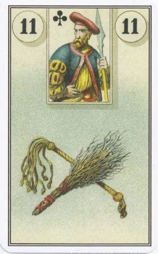 Lenormand Card Meanings: Keywords for All 36 Cards - 12 French Cartomancy Lenormand - 11 - Whip