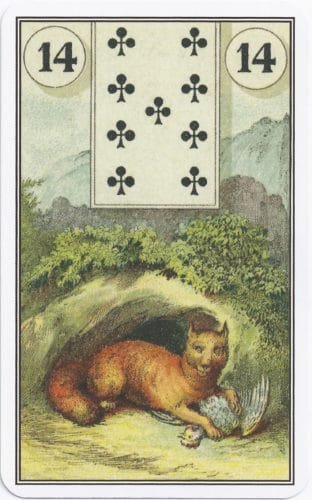 Lenormand Card Meanings: Keywords for All 36 Cards - 15 French Cartomancy Lenormand - 14 - Fox