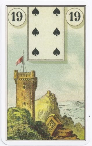 Lenormand Card Meanings: Keywords for All 36 Cards - 20 French Cartomancy Lenormand - 19 - Tower