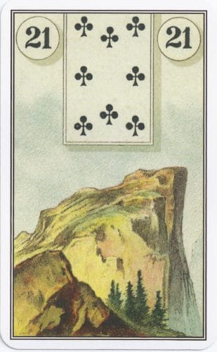 Lenormand Card Meanings: Keywords for All 36 Cards - 22 French Cartomancy Lenormand - 21 - Mountain