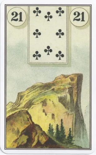 Lenormand Card Meanings: Keywords for All 36 Cards - 22 French Cartomancy Lenormand - 21 - Mountain