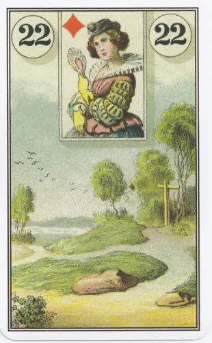 Lenormand Card Meanings: Keywords for All 36 Cards - 23 French Cartomancy Lenormand - 22 - Crossroads