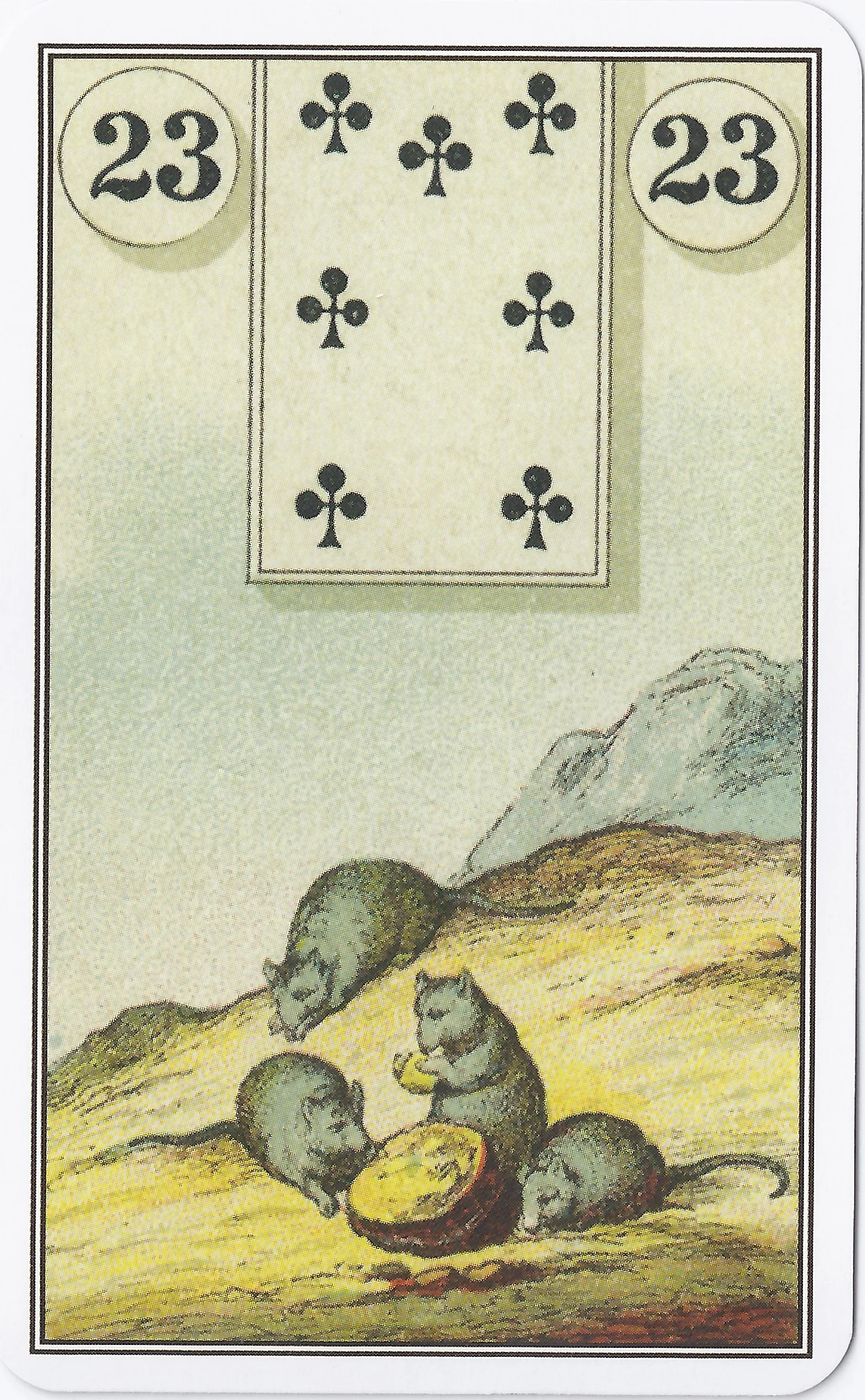 French Cartomancy Lenormand - 23 - Mice