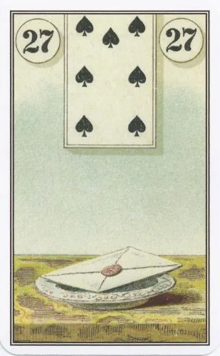 Lenormand Card Meanings: Keywords for All 36 Cards - 28 French Cartomancy Lenormand - 27 - Letter