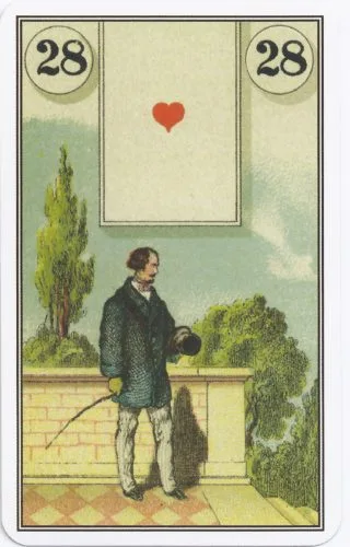 Lenormand Card Meanings: Keywords for All 36 Cards - 29 French Cartomancy Lenormand - 28 - Gentleman