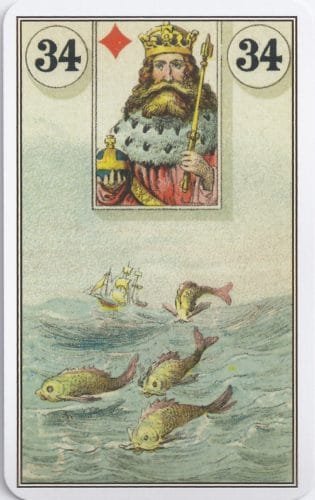 Lenormand Card Meanings: Keywords for All 36 Cards - 35 French Cartomancy Lenormand - 34 - Fish