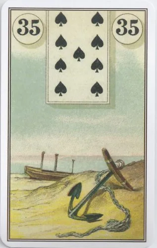 Lenormand Card Meanings: Keywords for All 36 Cards - 36 French Cartomancy Lenormand - 35 - Anchor