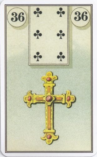 Lenormand Card Meanings: Keywords for All 36 Cards - 37 French Cartomancy Lenormand - 36 - Cross