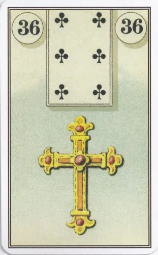 Lenormand Card Meanings: Keywords for All 36 Cards - 37 French Cartomancy Lenormand - 36 - Cross