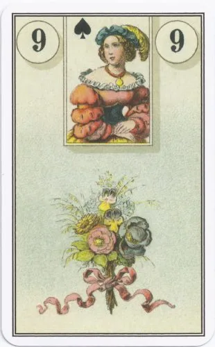 Lenormand Card Meanings: Keywords for All 36 Cards - 10 French Cartomancy Lenormand - 9 - Bouquet