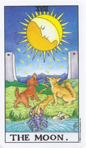8-9-10 of Cups: Saturn-Jupiter-Mars in Pisces Decans: Dissolving Delusions and Detachment - 4 The Moon - Rider-Waite-Smith Tarot