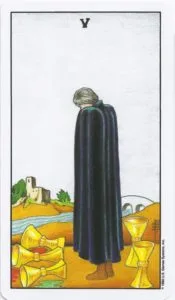 Five in the Tarot Cards - Changing the Status Quo - 5 5 of Cups - Rider-Waite-Smith Tarot