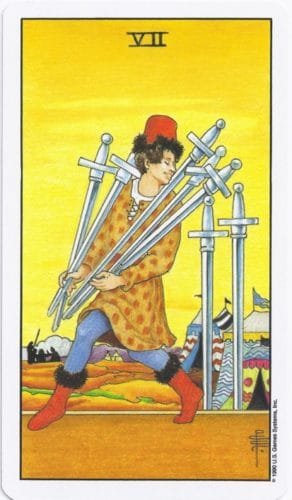 7 of Swords - Rider-Waite-Smith Tarot Card Deck