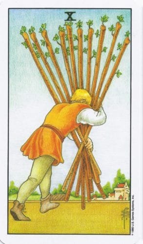 10 of Wands - Rider-Waite-Smith Tarot