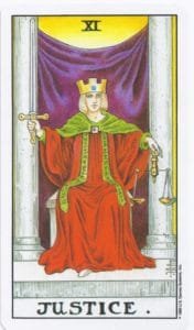 11: Justice - Rider-Waite-Smith Tarot Deck