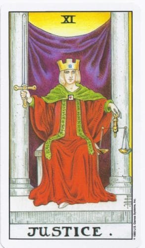 11: Justice - Rider-Waite-Smith Tarot Deck