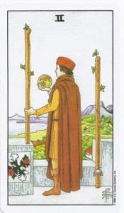 2 of Wands: Mars in Aries: The Adventure Begins - 14 2 of Wands - Rider-Waite-Smith