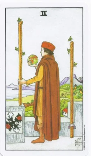 2009 Tarot Numerology: What The Cards Predict - 5 2 of Wands - Rider-Waite-Smith