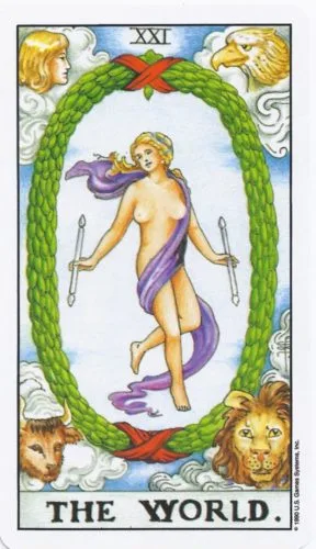 8-9-10 of Cups: Saturn-Jupiter-Mars in Pisces Decans: Dissolving Delusions and Detachment - 18 The World - Rider-Waite-Smith Tarot
