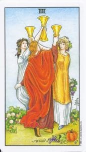 Three in the Tarot Cards - Trinity of Creation - 6 3 of Cups