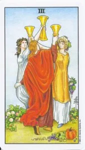 Three in the Tarot Cards - Trinity of Creation - 6 3 of Cups
