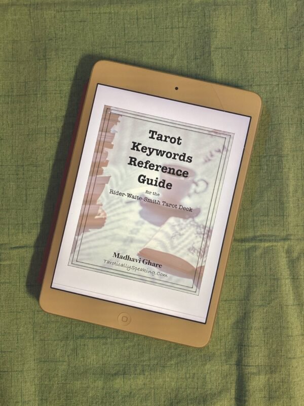 Tarot Keywords Reference Guide (Portrait) on iPad Mini