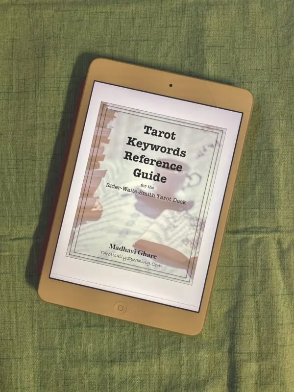 Tarot Keywords Reference Guide (Portrait) on iPad Mini