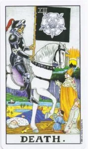 Four in the Tarot Cards - The Material Reality - 3 Death: Rider-Waite-Smith Tarot