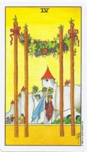 4 of Wands - Rider-Waite-Smith Tarot Deck