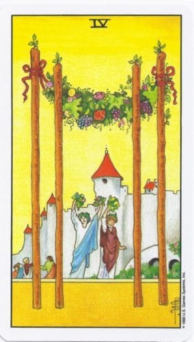 Tarot Cards with Similar Meanings but Subtle Differences - 3 4 of Wands - Rider-Waite-Smith Tarot Deck