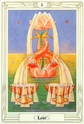 2-3-4 of Cups - Venus-Mercury-Moon in Cancer Decans - Exploring Emotional Security - 19 2 of Cups - Love - Thoth Tarot