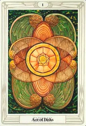 7 of Pentacles: Saturn in Taurus: Overthinking Creates Failure - 34 Ace of Pentacles - Thoth Tarot