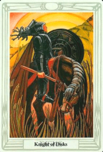 Knight of Disks - Thoth Tarot